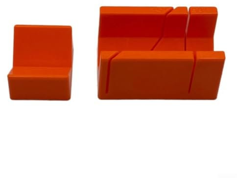 Boîte à onglets pour menuisier - Outils à main avec fentes de guidage de coupe à 90° et 45° et guides de scie en plastique résistant aux chocs pour coupes droites et onglet