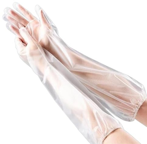 ZCaiJinBao 10Pcs/Set Long Sleeve Reusable Waterproof Cleaning Gloves - 23.6 Inches, Ideal for Household Chores, Kitchen Use, Dishwashing & Gardening