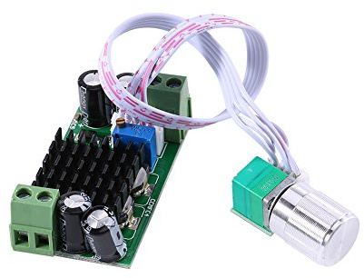 Jeffergarden Motor Speed Regulator, Adjustable Voltage DC Fan Controller for 5-24V Blowers with Integrated Switch, Ideal for Automotive Cooling Systems