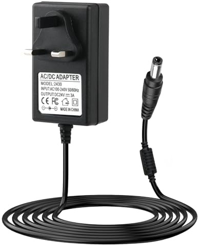 24V 3A 72W Power LED Supply 24 Volt Adapter Replacement AC 100-240V to DC 24V Charger Transformer, 5.5 x 2.1 mm for LED Strip Lights, CCTV Camera, WiFi Router, Webcams, Speakers