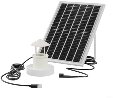 Lawnoval Panneau solaire brumisateur 6 V 25 W avec arrêt automatique, port USB et cordon pour bassin, fontaine, jardin, bonsaï