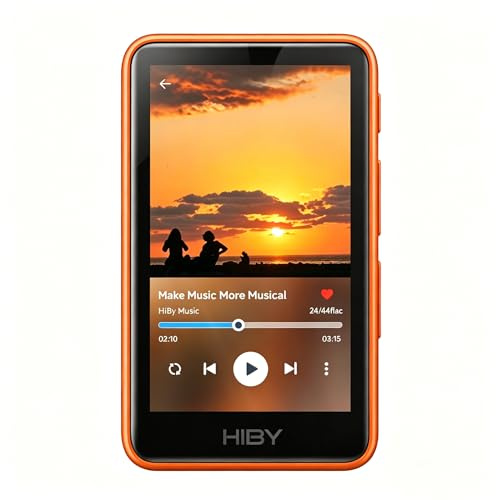 HiBy Music R1 Bluetooth MP3 Player with Touchscreen, Hi-Res Audio & Wireless Dual Certified, Supports Tidal & Qobuz Streaming, LDAC, Expandable Storage up to 2TB, 15-Hour Playtime