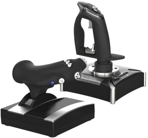 Lecreatekit Simulated Flight Controller Maniglia per PC, PS4, per Xbox & Win10, Joystick ergonomico ABS con leve reattive per giochi di simulazione di volo, nero, confezione da 2