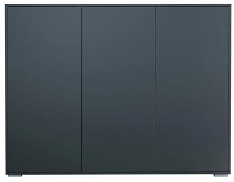 InnoFurn Highboard Elena M2, Aktenschrank mit Push-to-Open, Made in Germany, Moderner Schrank für Wohnzimmer Büro Anthrazit matt (152,5 x 118 x 37 cm)