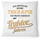Fashionalarm Kissen - Ich brauche keine Therapie - Traktor fahren - 40x40 cm mit Füllung | Geschenk Idee Spruch für Traktorist Bauer Landwirt, Farbe:weiß