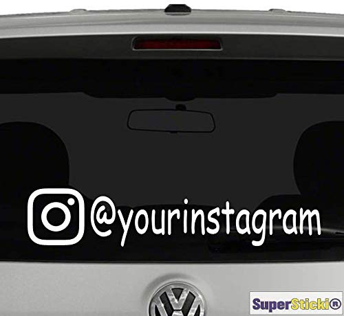 SUPERSTICKI® Instagram Link Werbung Your Instagram ca 30 cm Aufkleber Sticker Decal aus Hochleistungsfolie Aufkleber Autoaufkleber Tuningaufkleber Racingaufkleber Rennaufkleber