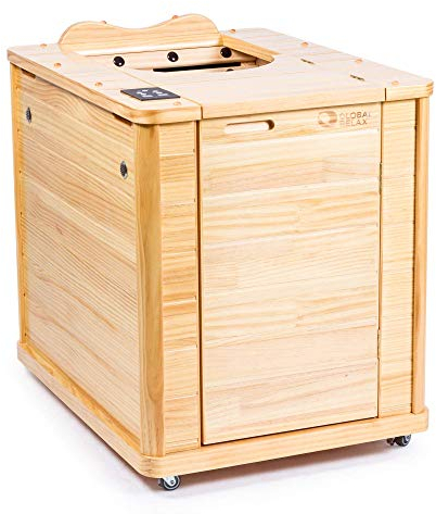 GLOBAL RELAX | DHARANI | Riscaldatori a carbone per sauna a mezzo corpo | Cura della pelle, elimina le tossine, rilassa i muscoli e riduci lo stress | Design compatto | Garanzia 2 anni