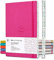ZenART Punktiertes Notizbuch aus Kunstleder - Größe B5, 17,8 x 25,4 cm, 120g/m² Premiumpapier, Notizbuch mit lebhaften Farben, japanisches Randmotiv - Layflat, Punkt Raster zum Notieren