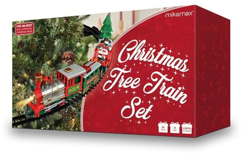MikaMax Tree Train - Christmas Tree Decoration with Lights and Sound, Funny Christmas Decoration