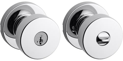 Kwikset 97402-894 Door Knob, Polished Chrome