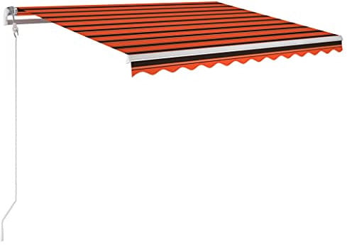 vidaXL Tenda da Sole Retrattile Automatica 300x250cm Arancione Marrone