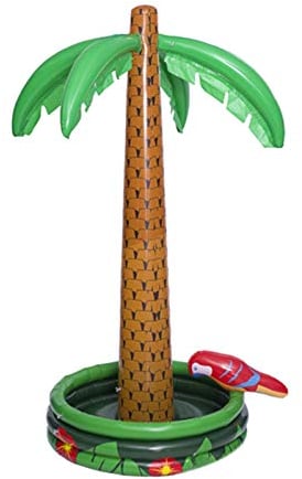 JINGLING Inflatable Palm Tree Cooler, Pool Drinks Cooler, Offer for Pool, Inflatable Palm Trees, 180 x 72 x 72 cm, Floating Drinks Beer Cooler