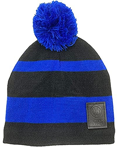Inter Cappello PONPON Maglia Rigata 153073 con Pile Prodotto Ufficiale Official Merchandising