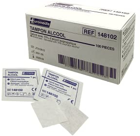 Tampon Alcool 70° – Boite de 100 - Euromedis