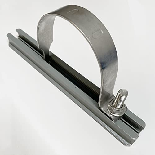 Complete Sign Post Fixing Kit - JUST ADD SIGN Post Sizes from 40 to 120mm, to suit signs from 200 to 1000mm (200mm Channel with one 80-95mm clip)