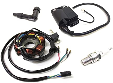 Zündungsset passend für Piaggio NRG MC2, Sfera, NSL, TPH, Vespa ET2, Gilera Runner 50 – Lichtmaschine, CDI, Zündspule, Zündkerze, Stecker