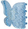 Becksöndergaard Haarklammer Damen - Splash Butterfly Hair Claw in Blau (Azure Blue) - Haarspange/Haarklaue in Schmetterling Form aus 100% Acryl - One Size