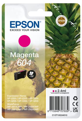 Epson Tinte Original Magenta 604 Patrone Standardgröße, C13T10G34020