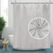 YISURE Waffel Duschvorhang Grau, Badewanne dusch Vorhang Textil Stoff Strapazierfähiges Gewebe überlänge 180x220 wasserabweisend, Breite 180 x Höhe 220cm
