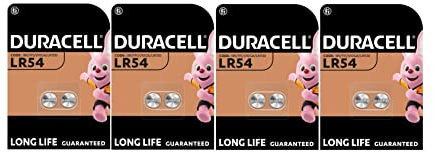 8X Duracell LR54 LR1130 V10GA 189 191 (4 Blister de 2 Piles) 8 Piles