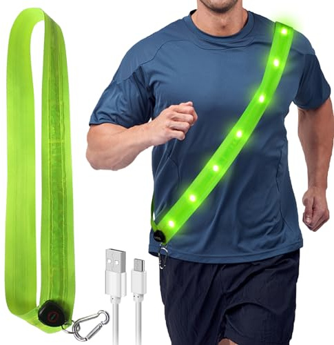 Mecctuck Reflektorband, Lauflicht Joggen, Reflektoren Fahrrad, Leuchtband Joggen, Reflektoren Kleidung, Reflektor Leuchtband, Lauflicht Reflektoren für Radfahren Wandern Joggen Wandern Erwachsene (A)