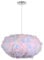 iDEGU Moderne Pendelleuchte, 45 cm Hängelampe aus Federn Oval Lampenschirm E27 Deckenleuchte Kronleuchter für Schlafzimmer, Wohnzimmer (Mehrfarbig)
