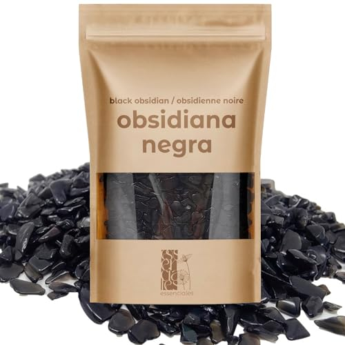 Schwarzer Obsidian Kristalle für energetische Umwandlung - 80g 100% natürlicher Stein - Wandelt negative Energie in positive um