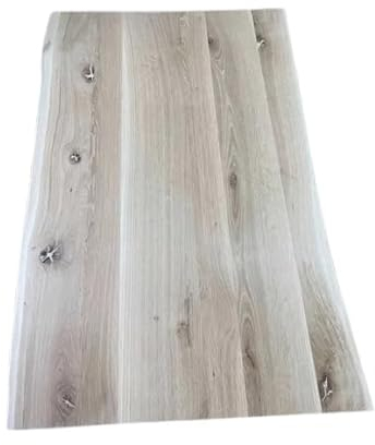 Tischplatte in Eiche massiv mit natürlichen Holzkanten, Naturprodukt, Unikat Tischplatte Eiche (120x80cm)