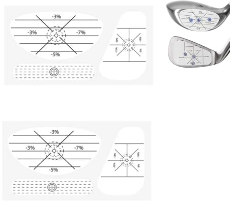 LiJuanWang Golf Impact Tape,24 pcs Golf Club Impact Stickers Golf Schwungtrainer Trainer Golfball Marker Golf Ball Sweet Spot Finder Golfball Hitting Recorder Swing Trainer