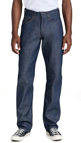 Naked & Famous Denim Men's True Guy - Natural Indigo Selvedge Jeans, Natural Indigo, 38