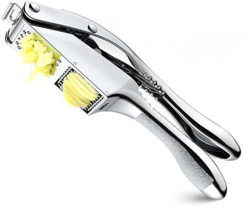 Garlic Press Steel 2 in 1 Garlic Slicer Mincer Dual Function Garlic Crusher Handheld Squeezer Tool Gadgets Mincer dice wippe schäler Peeler edelstahl spülmaschinenfest st