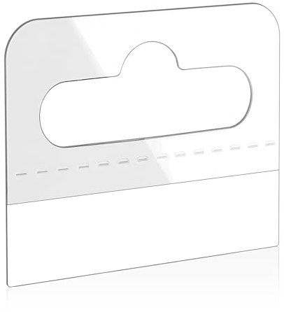 Mabor 200 Stück Eurolochaufhänger Selbstklebend Stark Klebende Display Etiketten Transparente Aufhängelaschen Durchsichtige Shop Hang Tags Labels Bildaufhänger für Büro Zuhause