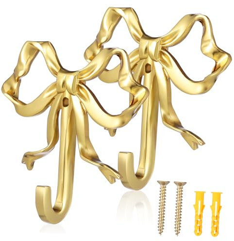 KOMBIUDA 2 Stück Bogenförmige Haken, Wandhaken, Ästhetische Hängehaken, Kleiderhaken, Handtuchhaken, Wandhalterung, Organizer-haken, Dusch-wandhaken