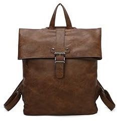 gessaci Damen Rucksack Tasche Elegant, Cityrucksack, stillvolles Daypack Backpack Women für Reise Arbeit Freizeit (Dunkel Braun)
