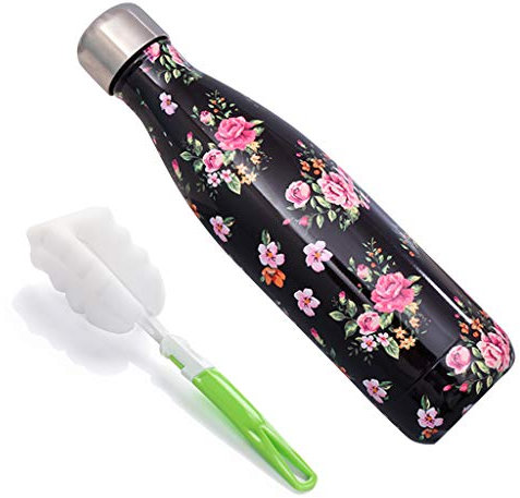 YCHUCH 500ml Straight Stainless Steel Insulated Water Bottle Mug Rubber Painted Vacuum Flask Coffee Cup Bottle