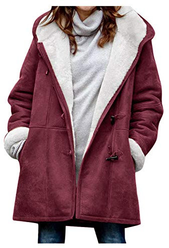 CXKOLD giacca rossa donna giubbotto di lana donna bottoni cappotto donna spolverino donna primaverile giacca lucida cappotto donna lana invernale lungo giacca colorata donna giacca tecnica donna
