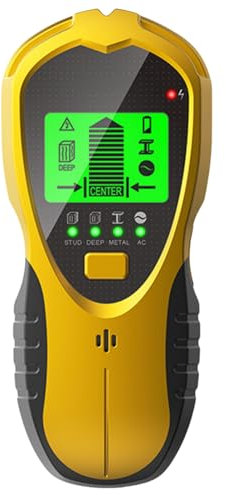 ThreeH 4 in 1 Leitungssucher Ortungsgerät Tragbarer AC-Drahtscanner mit Audio-Alarm für Holz, Metallbalken und Rohre