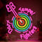 LUCUNSTAR Dart Neon Schild, Darts Led Leuchtschil Wand,Game Led Neon Sign,Dimmbar,USB-Stromanschluss,Gaming Lampe Schild Für Spielzimmer Kneipe Heim Bar Club MäNnerhöHle Party Dekor