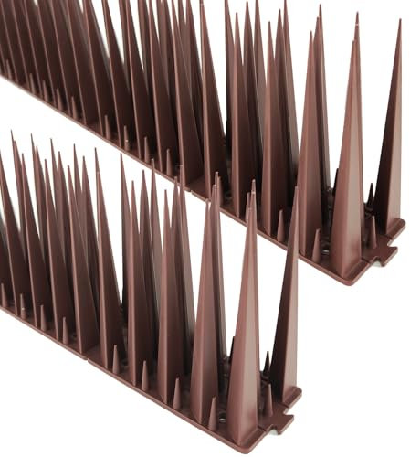 DY.2ten Pinchos Antipalomas y Anti Gatos 4,0 M (40 cm, 10 Piezas), Picos Anti-Pájaros, Disuasivo para Palomas, Gatos y Aves,10cm Aguja, Ideal para Balcones, Techos, Jardines y Barreras.