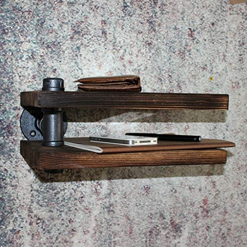 Msuiiixcccc Wall Shelves Retro Wall Mount Three Floors Industrial Wind Iron Pipe Racks bar Restaurant Wall Storage Rack LOFT Living Room Bedroom Shelves Unique Personality