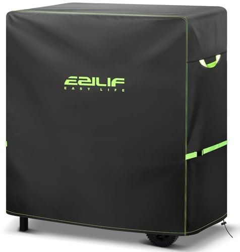 Ezilif Fundas para barbacoa, 90 x 70 x 110 cm, impermeables, Oxford 420D, resistentes, grandes, con hebilla resistente al viento y mango reflectante, cubierta de barbacoa de gas resistente a los rayos