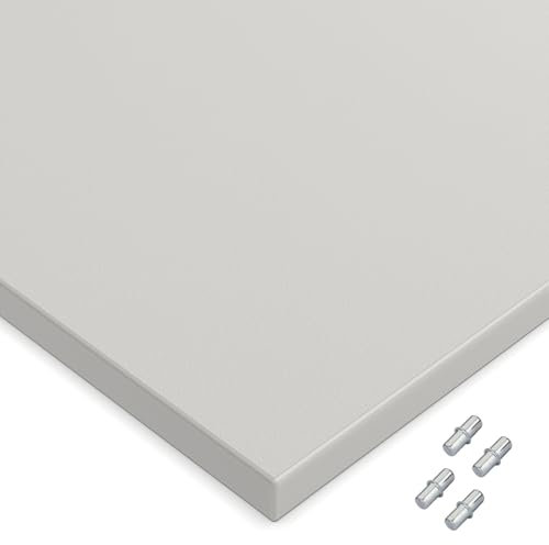 X57 Einlegeboden nach Maß - 2mm ABS Kante umlaufend - Regalbrett, Fachboden, Holzbrett im Zuschnitt nach Maß passend für jeden Schrank (Lichtgrau)