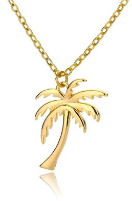 Girls accessories Palm Tree Necklace For Women, 925 Sterling Silver Beach Wave Palm Tree Pendant Necklace Coconut Palm Tree Necklace, Palm Tree Necklaces For Women, Tropical Necklace, Palm Tree