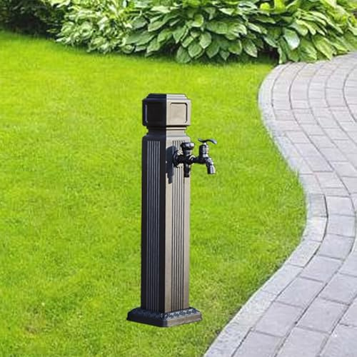 KUKIXKK Support de Tuyau D'arrosage Autoportant avec Robinet,Colonne à Eau de Jardin Robinet Exterieur Jardin,Fontaine D'irrigation Antigel for L'irrigation et L'arrosage du Jardin(65cm/25.6in)