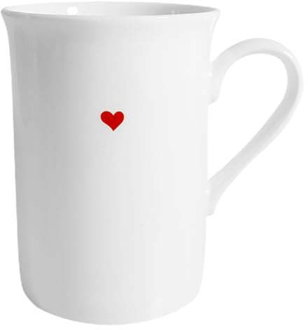 Alipis Heart Shaped Mug Bone China Mug Cute Porcelain Tea Cup for Couples Women Friends Afternoon Tea Breakfast Home and Office Use