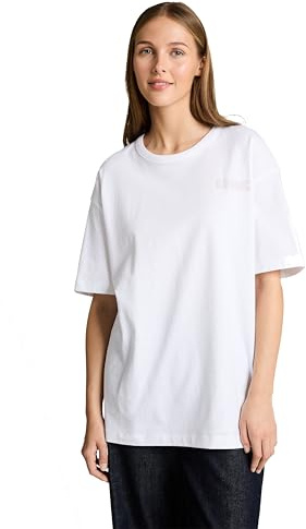 TOM TAILOR Denim Damen 1050516 Oversize T-Shirt mit Rückenprint