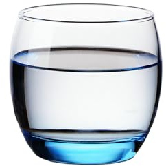 Taza de cristal creativa comercial personalizada para el hogar, 320 ml, taza corta azul hielo