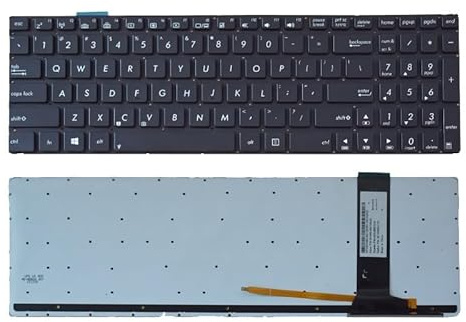 LZHUKOZ Laptop-Tastatur mit Hintergrundbeleuchtung für ASUS N550/J/X/JV/JK G550J Q550 N750/J/JV/G Einfach auszutauschen(Black with Backlit)
