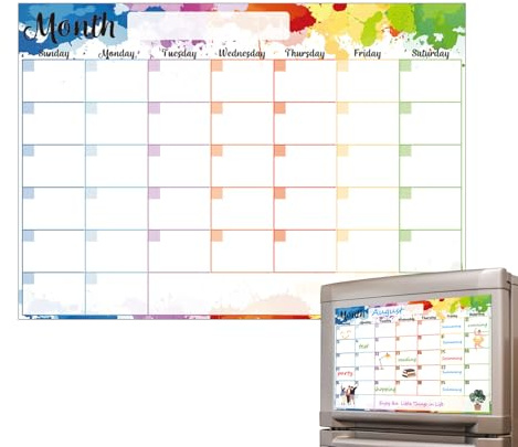 Magnetischer trocken abwischbarer Kalender, trocken abwischbarer Kalenderplaner - Trocken 2025-Kalender, Planer, Whiteboard | 2025, löschbarer Wandkalender aus weichem Whiteboard-Material