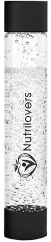 Nutrilovers NUTRI-STREAM BOTTLE Flasche für Nutri-Stream Wassersprudler Soda Maker, BPA-freies PET, Schwarz, 1 Liter